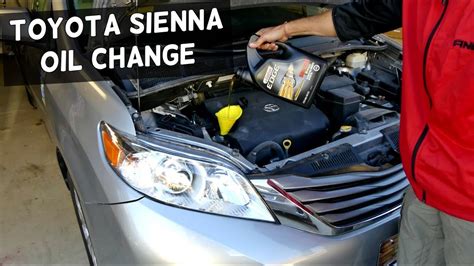 2012 Toyota Sienna Oil Type and Capacity (2.7L L4